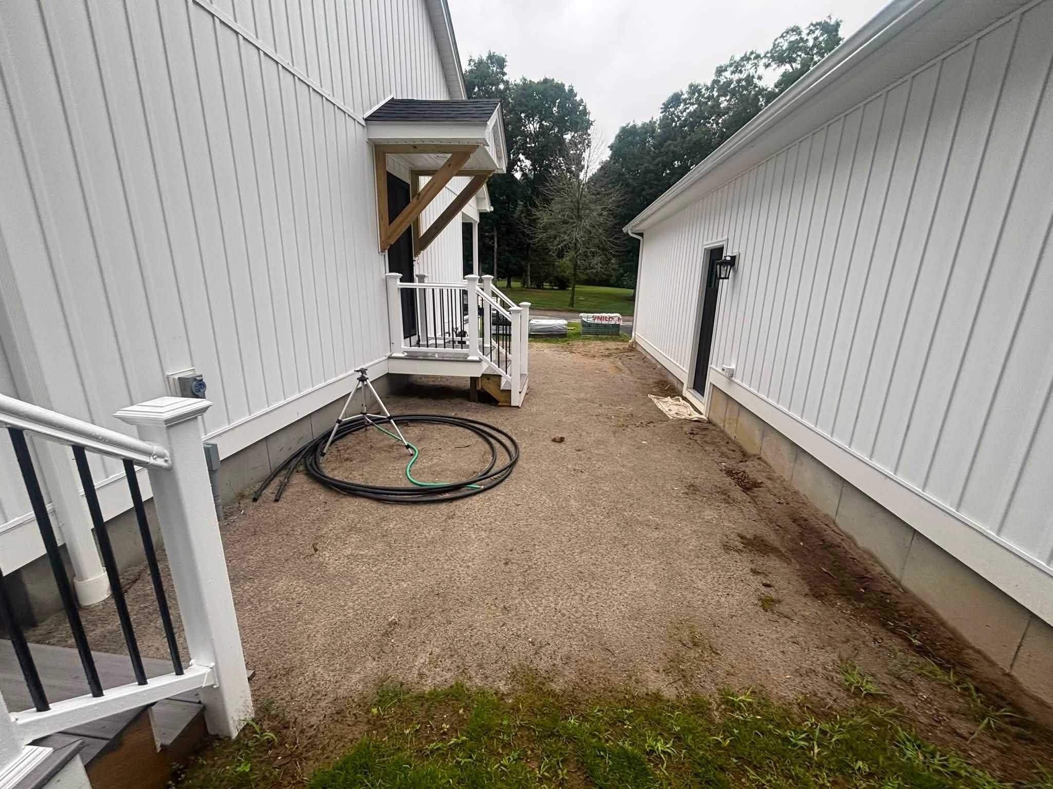 Before excavation — Charlton patio and walkway project